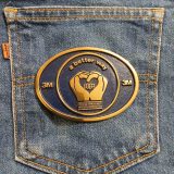 3M Process Improvement vintage belt buckle – on jeans back pocket