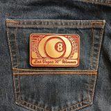 8 Ball Las Vegas A Winner vintage belt buckle – on jeans back pocket