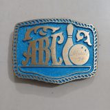 ABC Bowling Mobile vintage belt buckle – front view