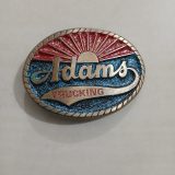 Adams Trucking vintage belt buckle – front view