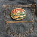 Adams Trucking vintage belt buckle – on jeans back pocket