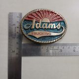 Adams Trucking vintage belt buckle – with ruler for size