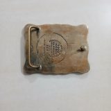 Advanced Constructors Safety Comes First vintage belt buckle – back view