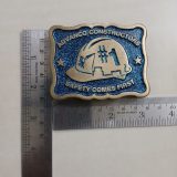 Advanced Constructors Safety Comes First vintage belt buckle – with ruler for size