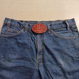 ADWOC vintage belt buckle – worn on belt with jeans