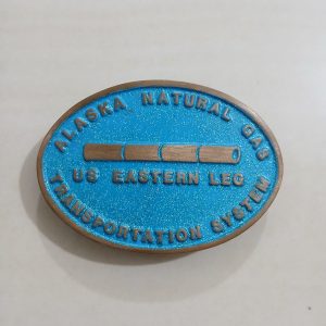 Alaska Natural Gas US Eastern Leg vintage belt buckle – front view
