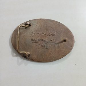 Alaska Natural Gas US Eastern Leg vintage belt buckle – back view