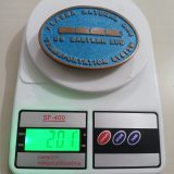 Alaska Natural Gas US Eastern Leg vintage belt buckle – on scale showing weight