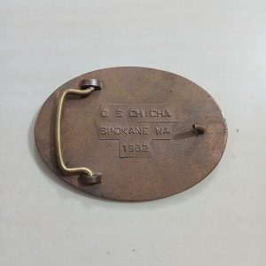 Alaska Natural Gas US Western Leg vintage belt buckle – back view