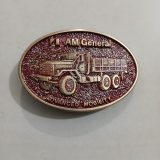 AM General Advanced Mobility vintage belt buckle – front view