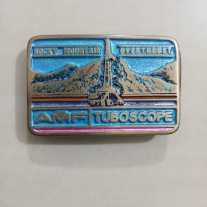 AMF Tuboscope vintage belt buckle – front view