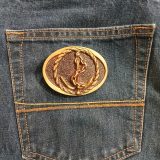 Anchor vintage belt buckle – on jeans back pocket
