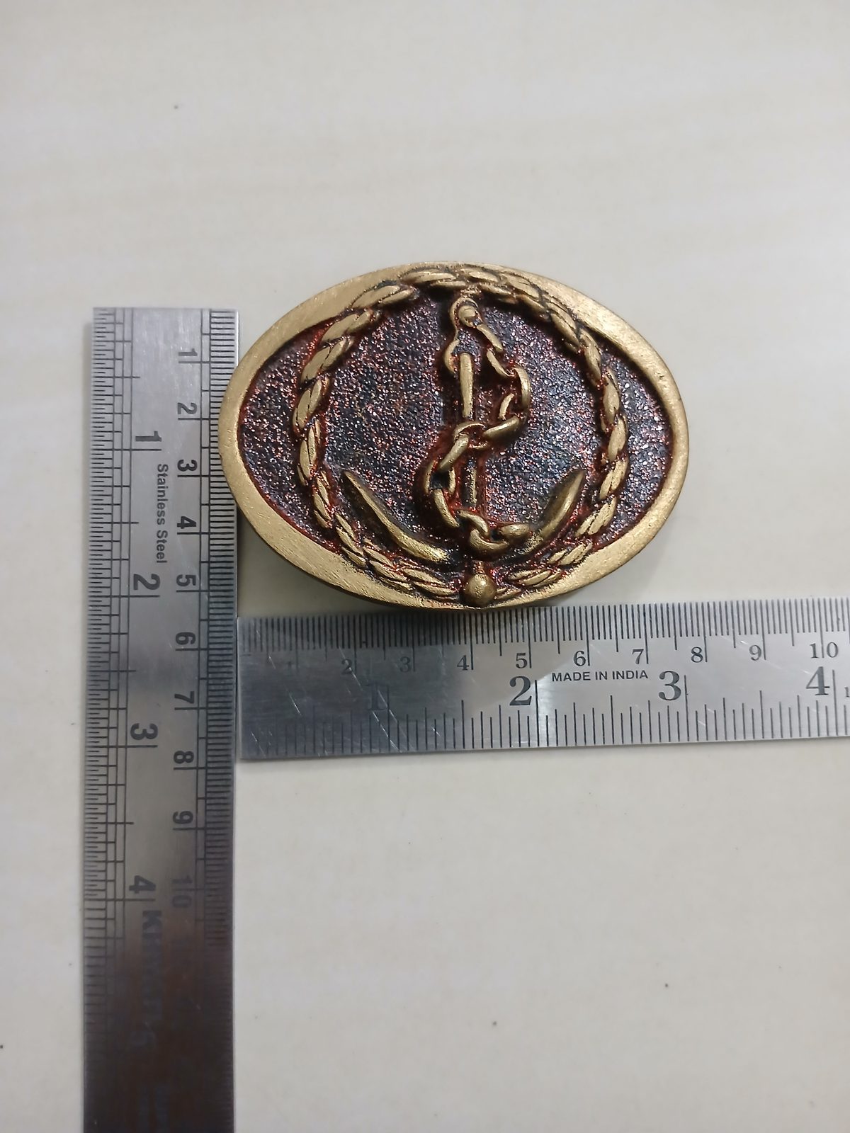 Anchor Vintage Belt Buckle – With ruler for size Anchor vintage belt buckle – with ruler for size