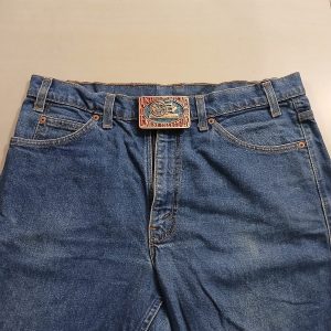 Antique Engine Collectors vintage belt buckle – worn on belt with jeans