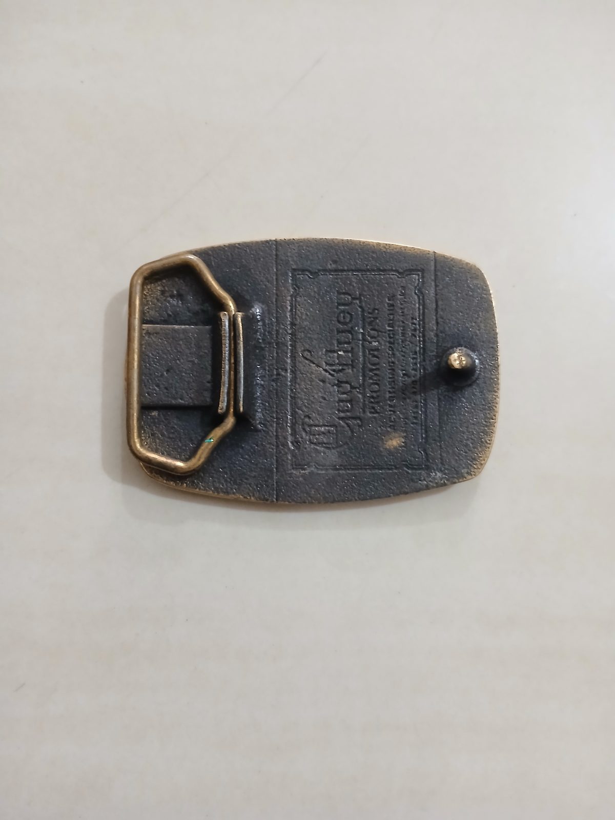Appalachian Exploration Inc Vintage Belt Buckle – Back view Appalachian Exploration Inc vintage belt buckle – back view