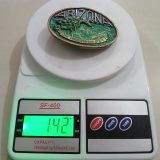 Arizona Grand Canyon State vintage belt buckle – on scale showing weight