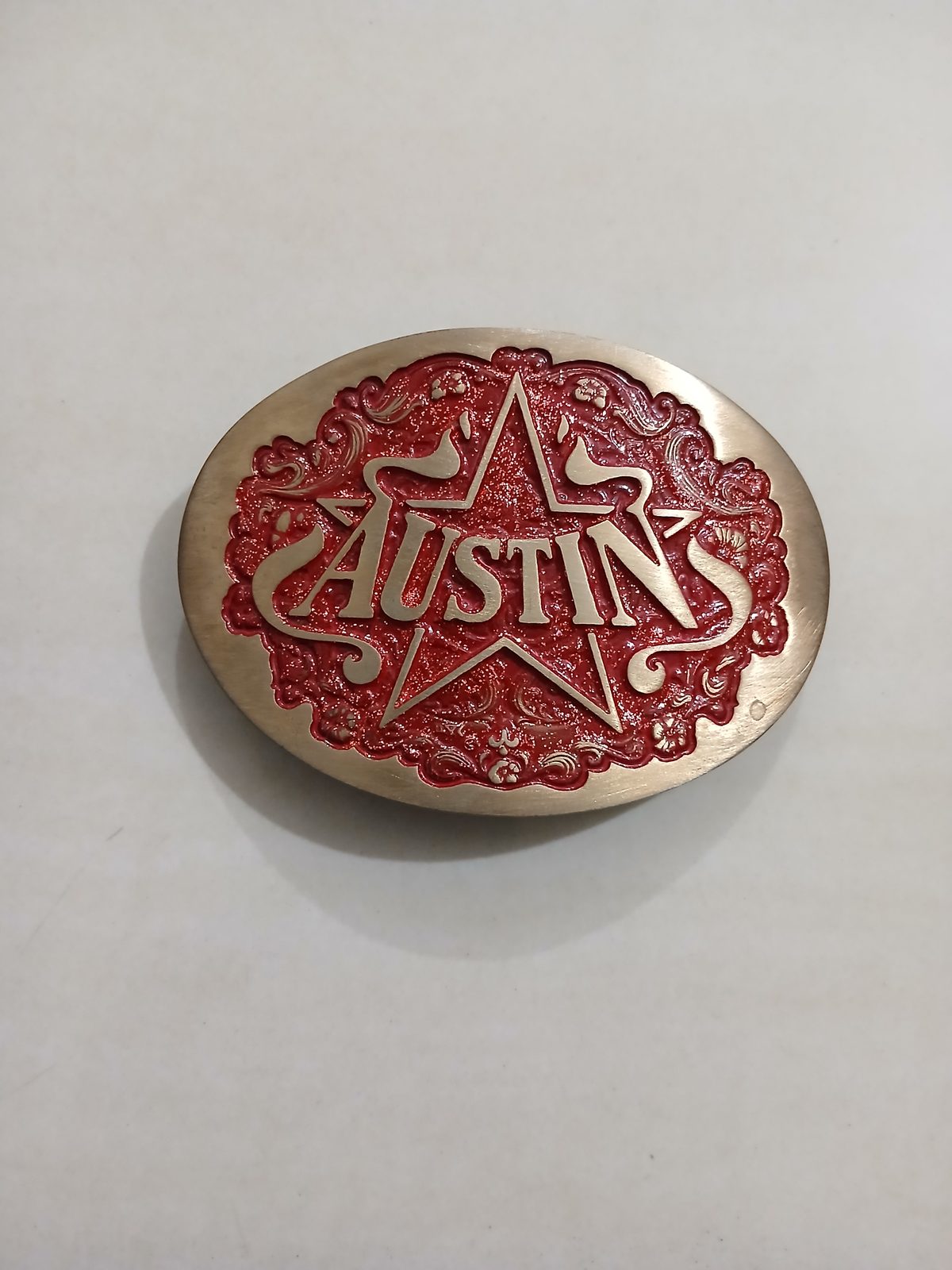Austin Vintage Belt Buckle – Front view Austin vintage belt buckle – front view