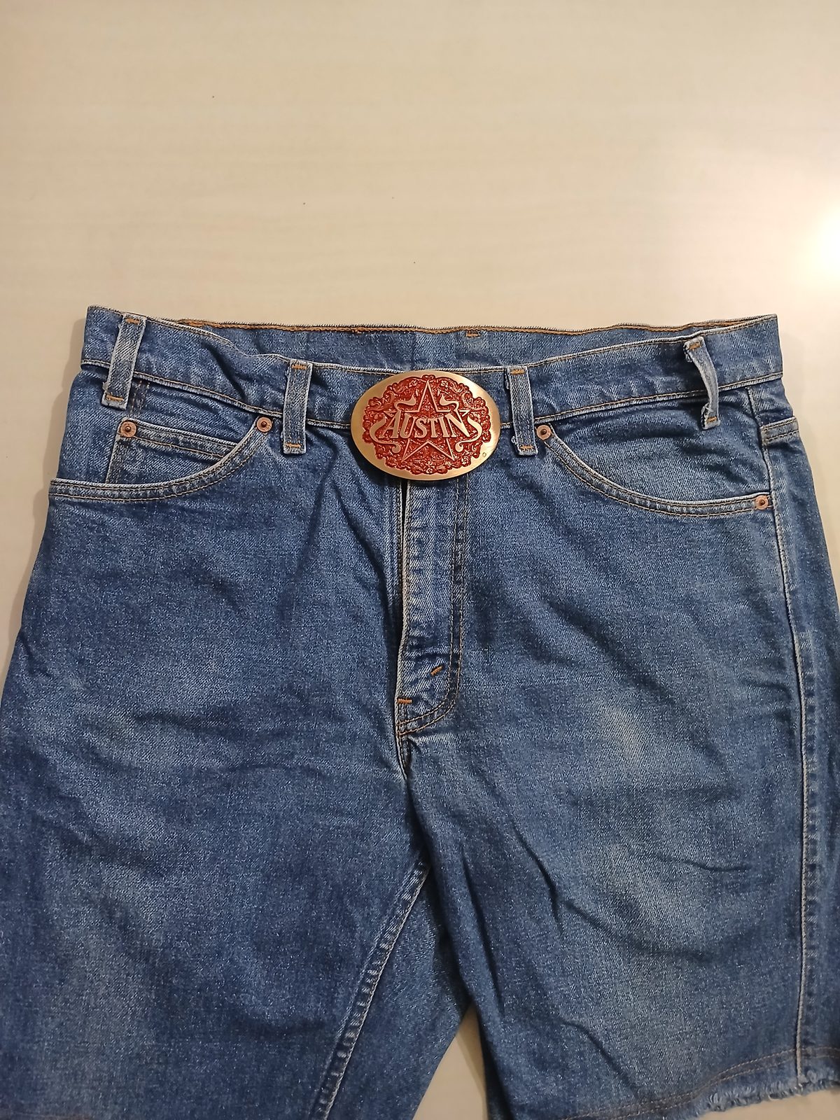 Austin Vintage Belt Buckle – Worn on belt with jeans Austin vintage belt buckle – worn on belt with jeans