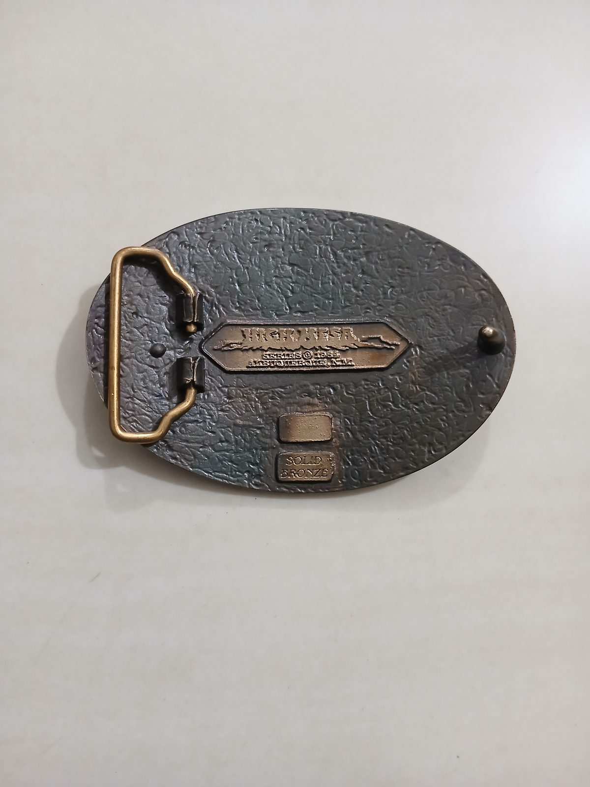 Austin Vintage Belt Buckle – Back view Austin vintage belt buckle – back view