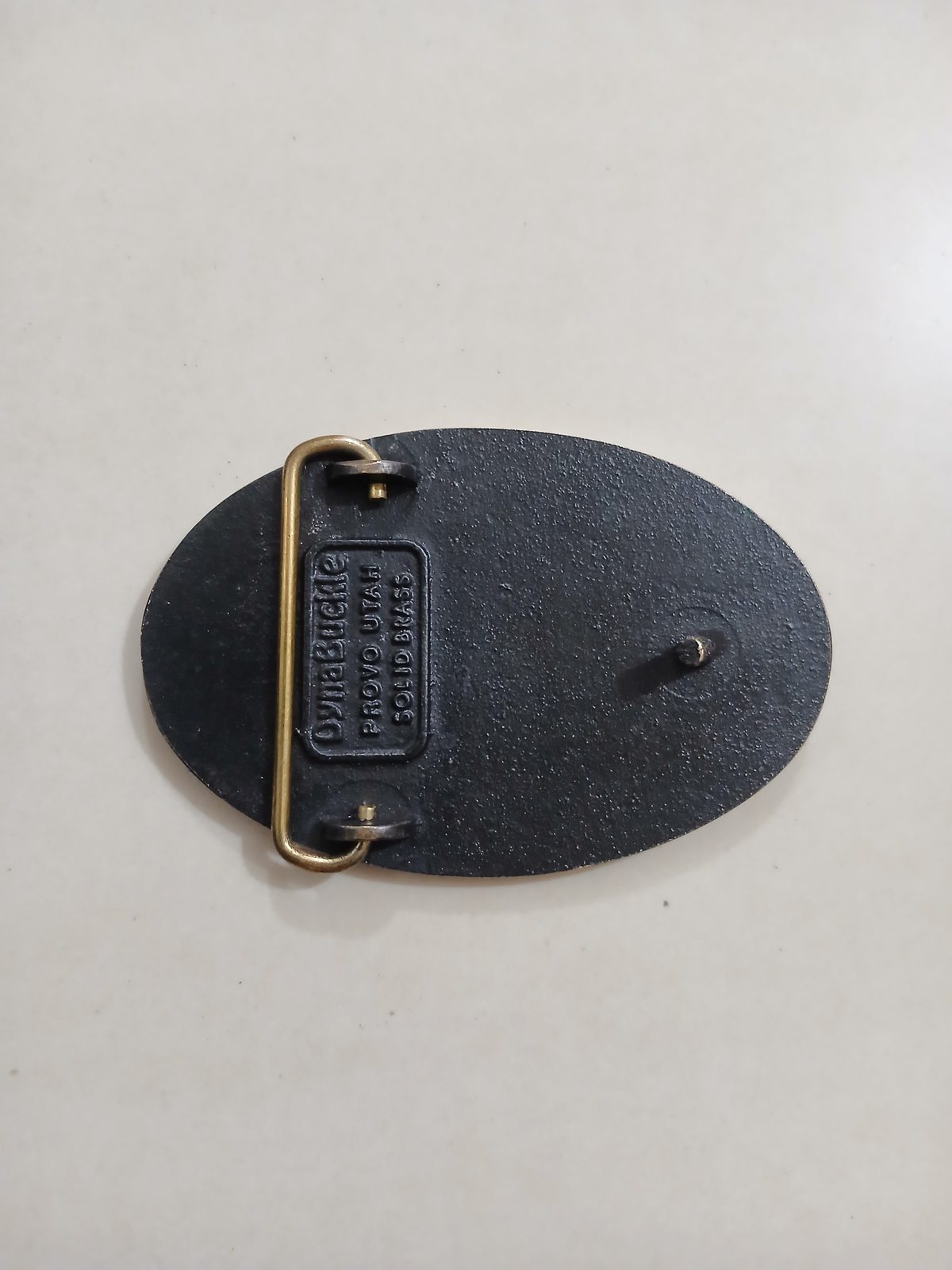 B&I Safety Training Quality Vintage Belt Buckle – Back view B&I Safety Training Quality vintage belt buckle – back view