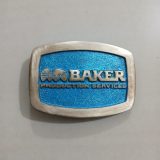 Baker Production Services vintage belt buckle – front view