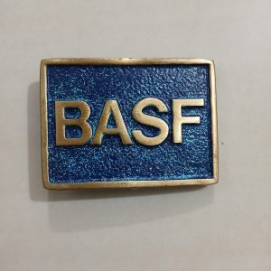 BASF vintage belt buckle – front view