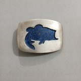 Bass Fish Cutout vintage belt buckle – front view