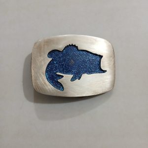 Bass Fish Cutout vintage belt buckle – front view