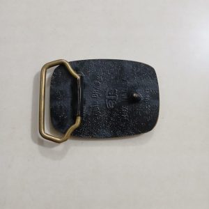 Bass Fish Cutout vintage belt buckle – back view