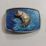 Bass Fish vintage belt buckle – front view