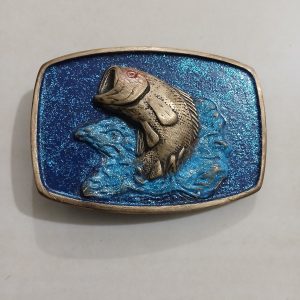 Bass Fish vintage belt buckle – front view