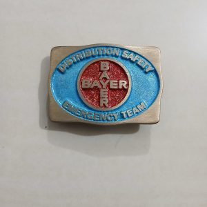 Bayer Emergency Team vintage belt buckle – front view