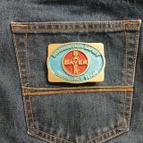 Bayer Emergency Team vintage belt buckle – on jeans back pocket