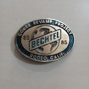 Bechtel Coker Project Rodeo Calif 83-85 vintage belt buckle – front view