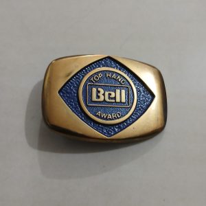 Bell Top Hand Award vintage belt buckle – front view