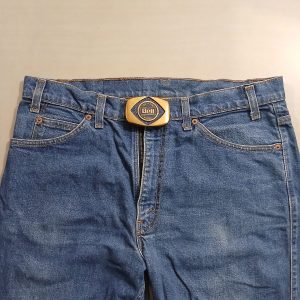 Bell Top Hand Award vintage belt buckle – worn on belt with jeans