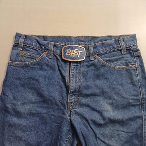 Best vintage belt buckle – worn on belt with jeans