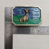 Bighorn Ram vintage belt buckle – with ruler for size