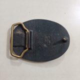 Biplane vintage belt buckle – back view