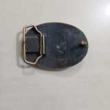 Biplane vintage belt buckle – back view