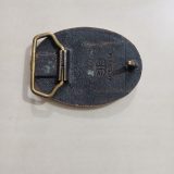 Biplane vintage belt buckle – back view
