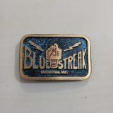 Blue Streak Industries vintage belt buckle – front view