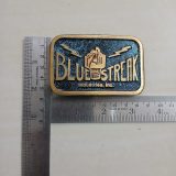Blue Streak Industries vintage belt buckle – with ruler for size