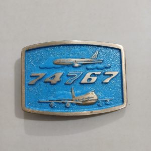 Boeing 747 767 vintage belt buckle – front view