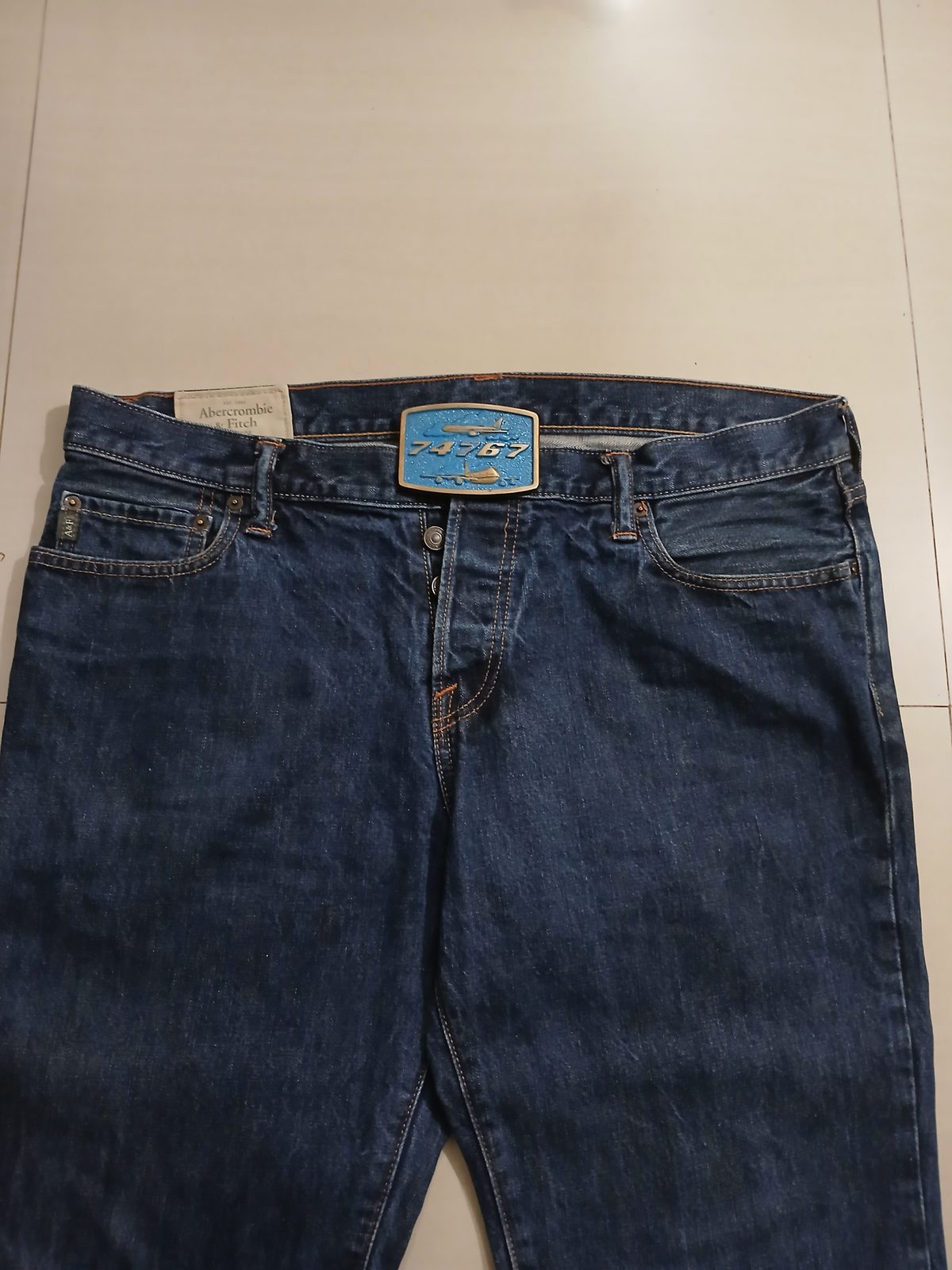 Boeing 747 767 Vintage Belt Buckle – Worn on belt with jeans Boeing 747 767 vintage belt buckle – worn on belt with jeans
