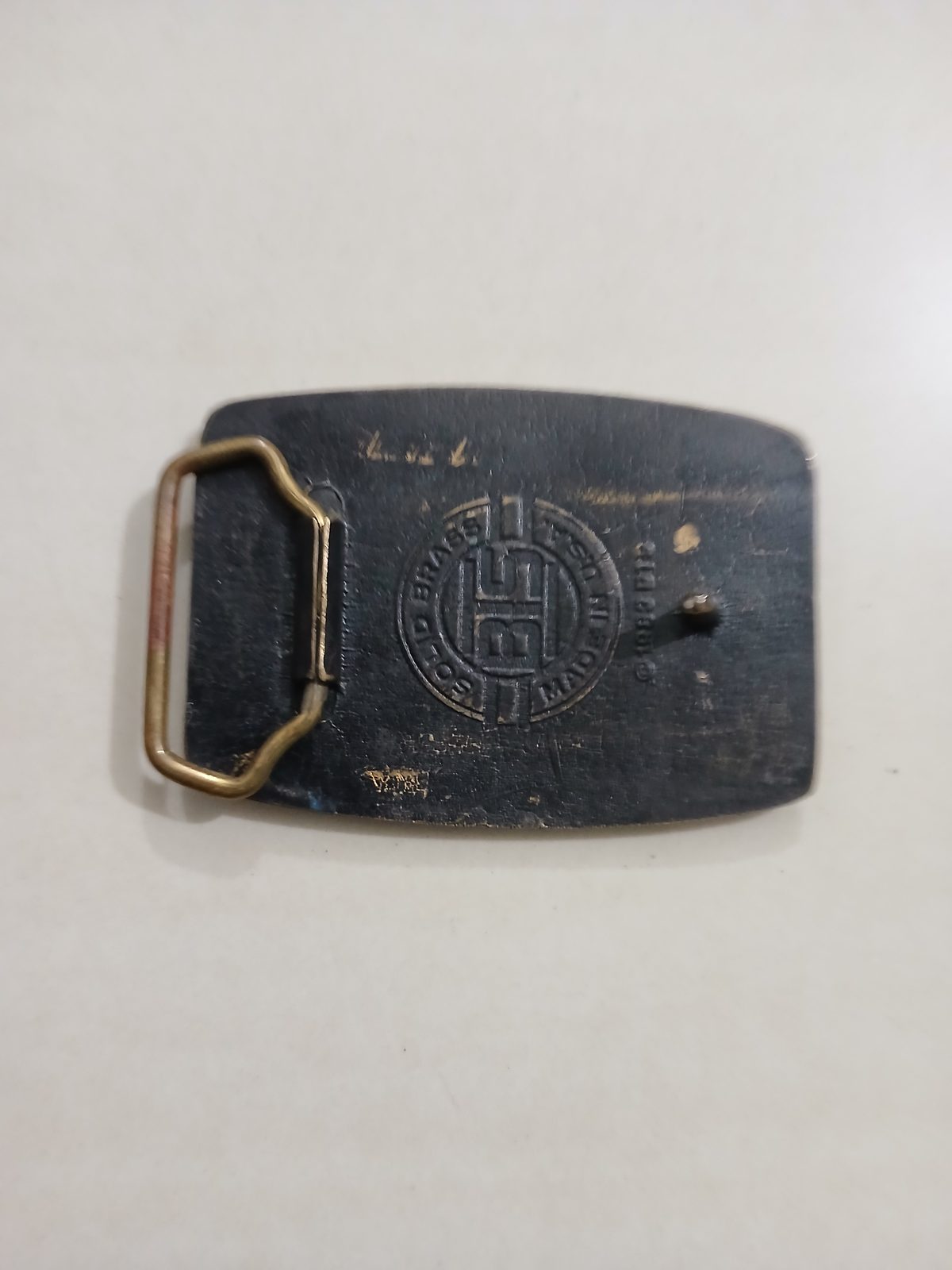 Boeing 747 767 Vintage Belt Buckle – Back view Boeing 747 767 vintage belt buckle – back view