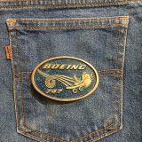 Boeing 747 vintage belt buckle – on jeans back pocket