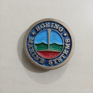 Boeing Marine Systems vintage belt buckle – front view