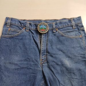 Boeing Marine Systems vintage belt buckle – worn on belt with jeans