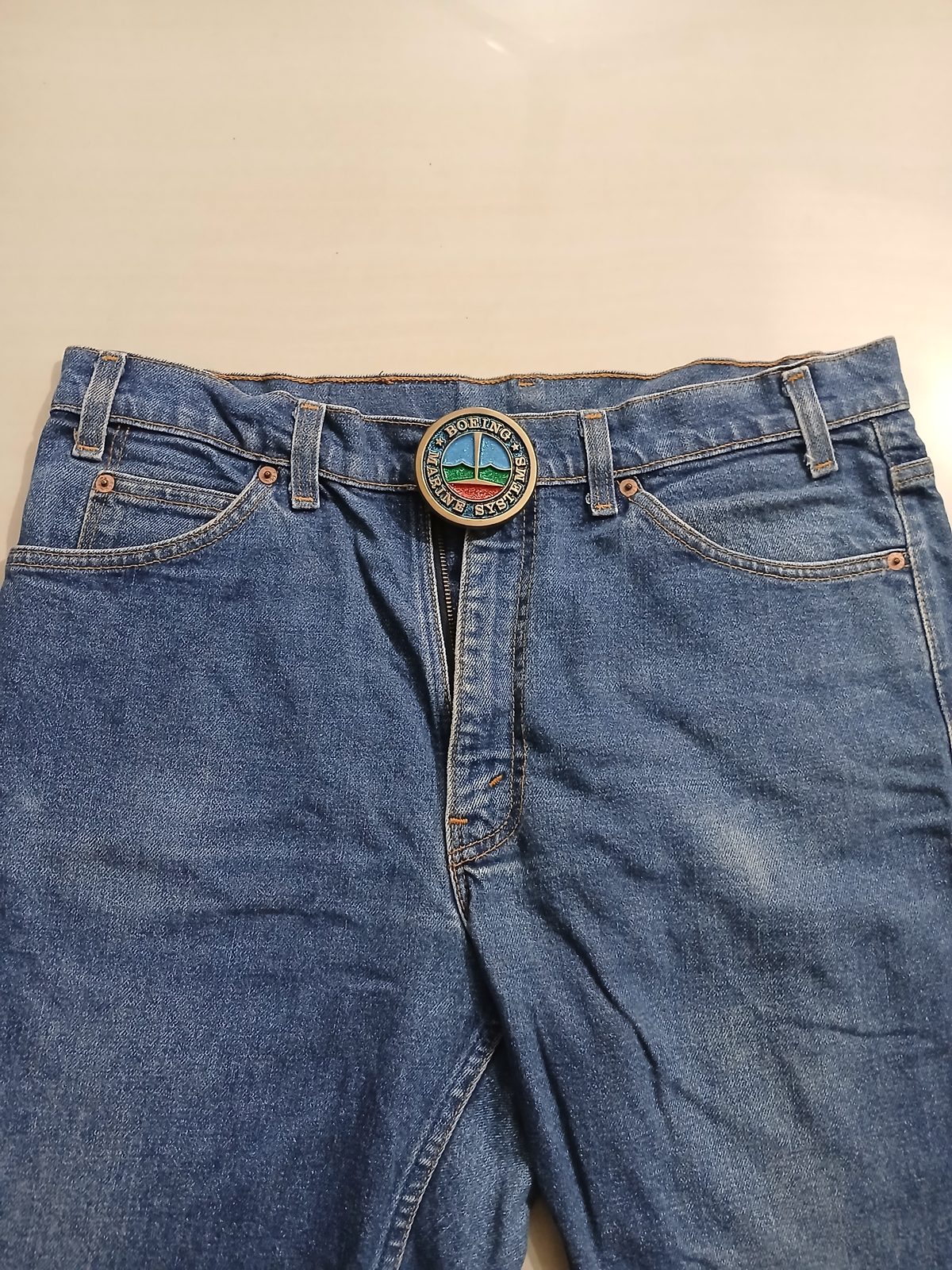 Boeing Marine Systems Vintage Belt Buckle – Worn on belt with jeans Boeing Marine Systems vintage belt buckle – worn on belt with jeans